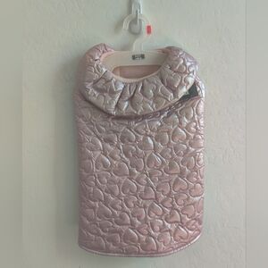 🆕 Pet Spirit Quilted Heart Metallic Pink Dog Winter Coat_Medium
